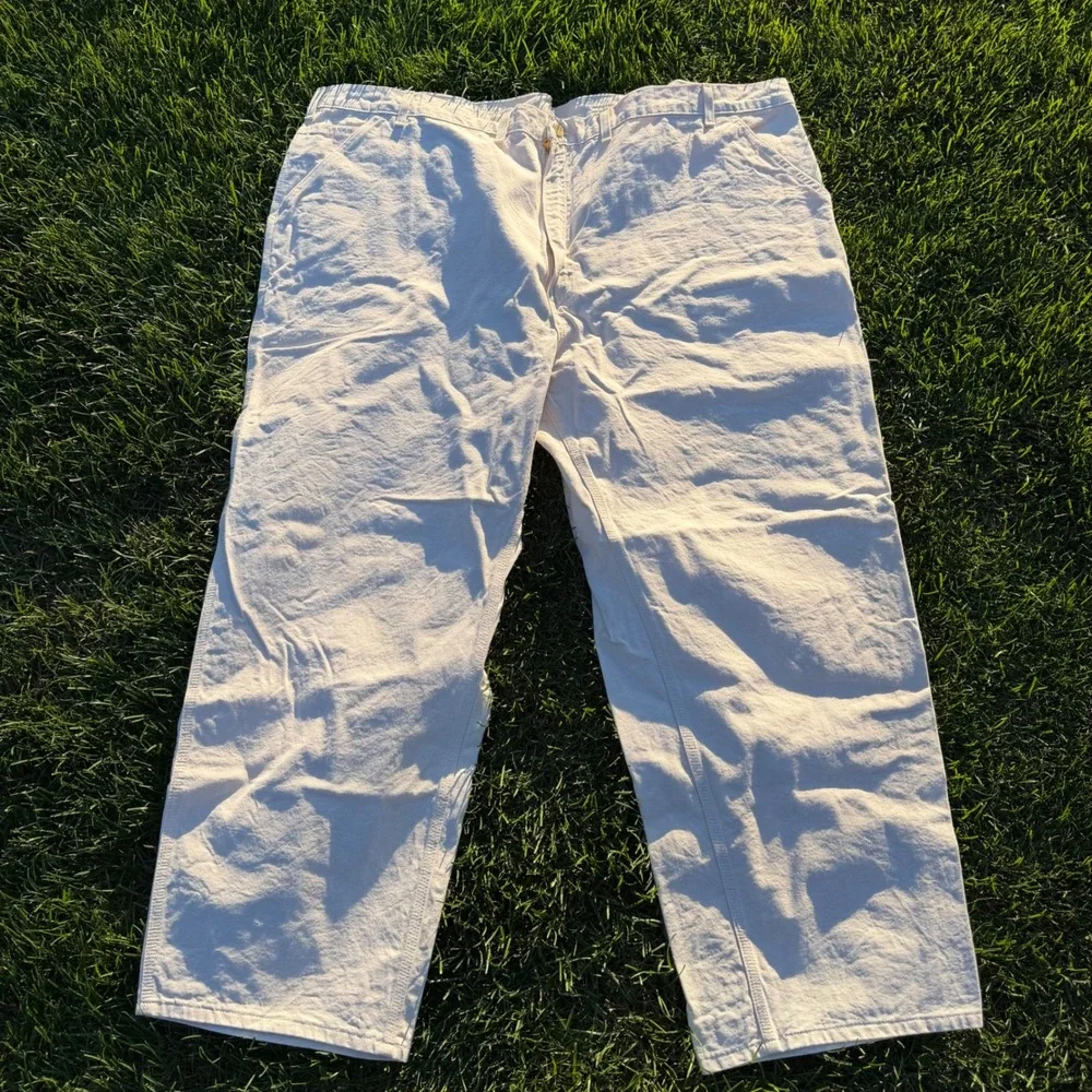 Carhartt B05 NAT Painter Pants A+ 50x30 Natural White Canvas Work Utility B05NAT